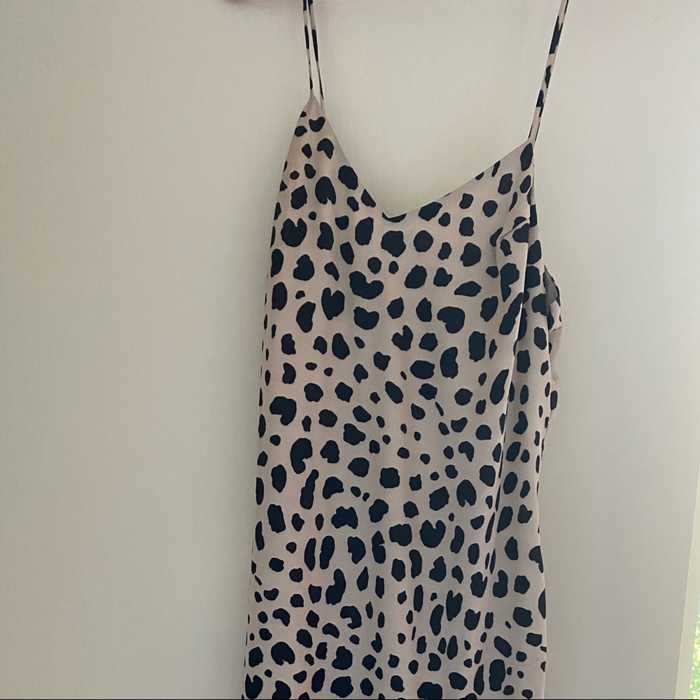 Midi Satin Leopard Print
